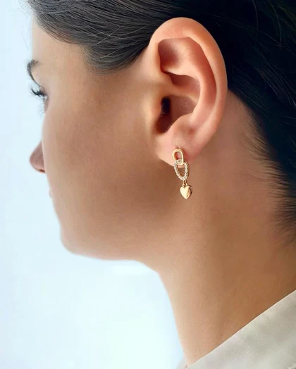 نیم ست کارتیر با آویز قلب