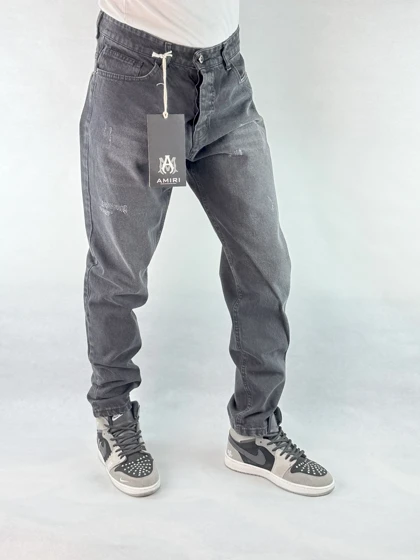 شلوار جین مردانه مام فیت ذغالی 73