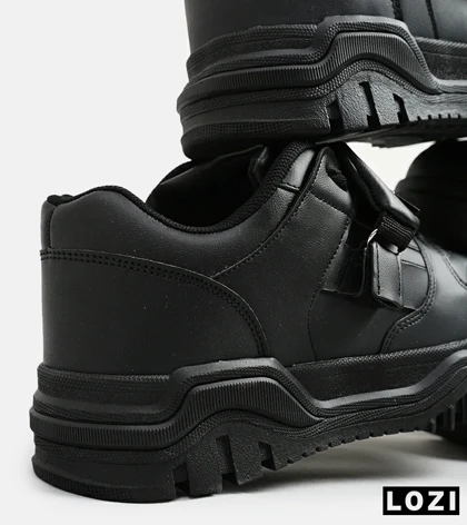 کفش کتانی بگ دار مردانه و زنانه مشکی BERSHKA