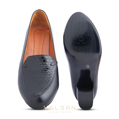 کفش پاشنه‌دار زنانه چرم یلسان مدل کلارا کد 601-MRV