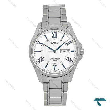 ساعت کاسیو MTP-1384D-7A2V مردانه سیلور صفحه سفید Casio-7378-G