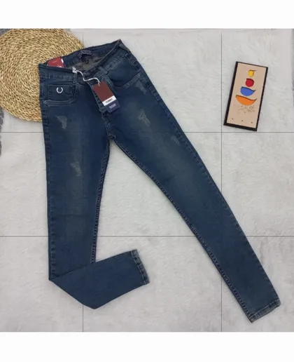 شلوار جین جذب سرمه ای چرک TOMMY کد G-5453