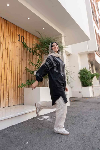 مانتو لینن مدل تندیس کد 142
