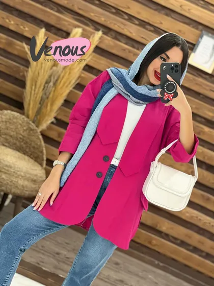 مانتو لینن یقه کراواتی