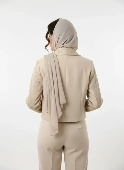 کت و شلوار زنانه لینن بافت راژینا رجحانی rojhani2026