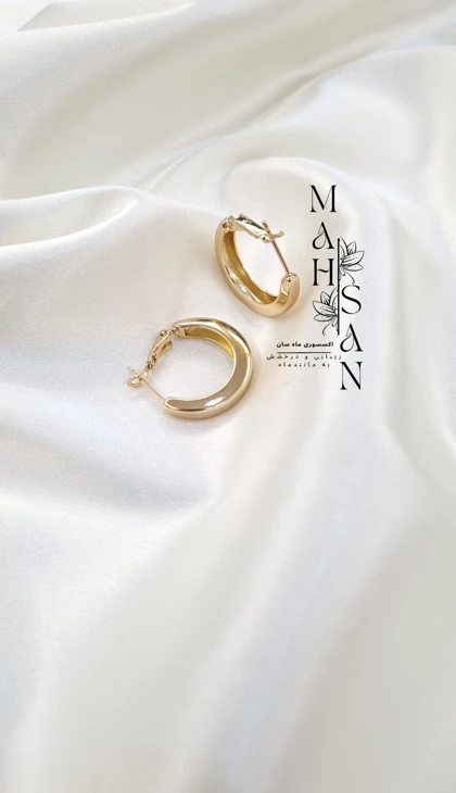 گوشواره زنانه ژوپینگ حلقه‌ای طرح طلا سبک