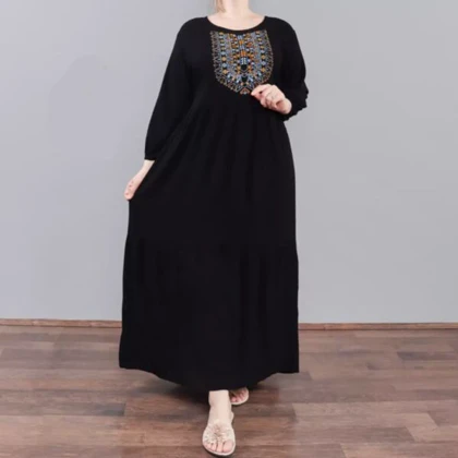 پیراهن ساحلی نقش دار طرح آیدا 3981