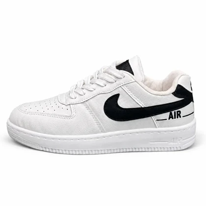 کفش کتانی مردانه زنانه و بزرگ پا مدل ایرفورس سفید مشکی Nike Air Force
