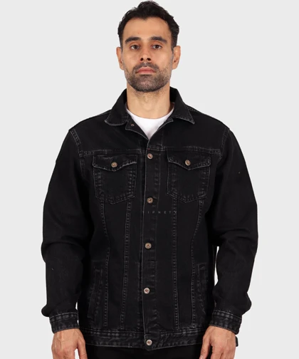 کت جین ذغالی ساده 0264