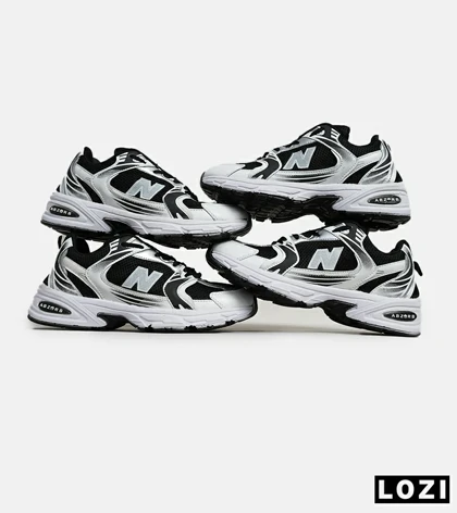کفش کتانی مردانه و زنانه مشکی سفید NEW BALANCE 530