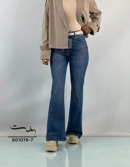شلوار بوتکات جین آبی