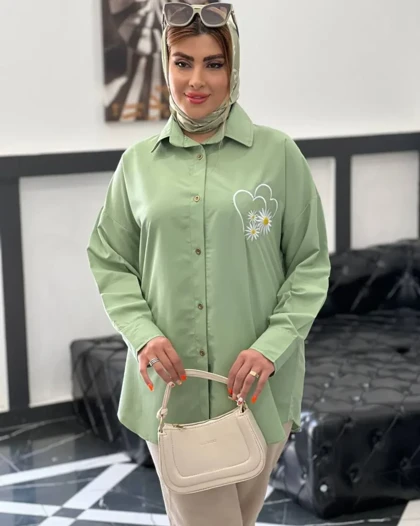 شومیز مانتویی قلبی