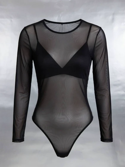 بادی حریر آستین بلند فاق قزن دار کد 319