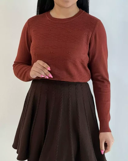 پلیور بافت گپ یقه گرد 6 رنگ کد 5498