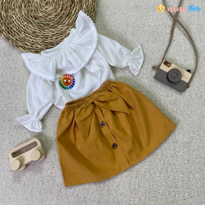 شومیز دامن دخترانه بوگاتی 2 تا 4 سال