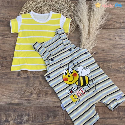 ست 2 تکه رامپر نوزادی پسرانه زنبوری (3 تا 9 ماه)