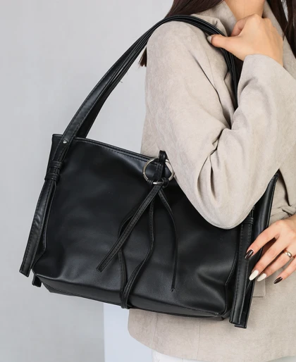 کیف زنانه مجلسی دوشی چرم آویزدار 205 AM