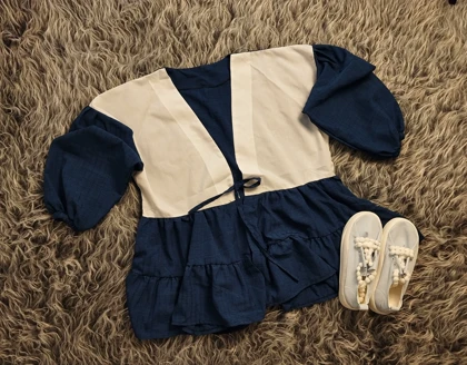 شومیز مانتویی عروسکی زنانه کد 403066