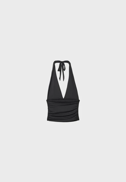 تاپ گردنی استرادیواریوس Stradivarius مدل Halterneck with gathered bow