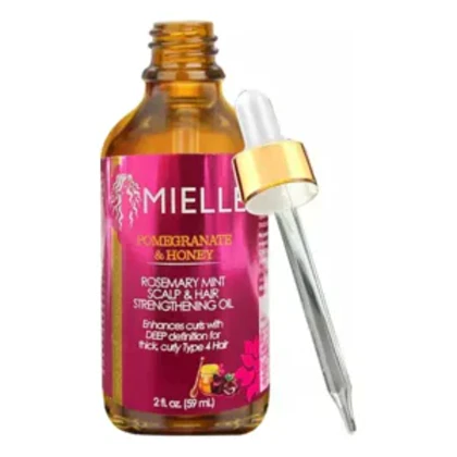روغن تقویت‌کننده پوست سر و مو میال، حاوی عصاره انار و عسل Mielle Rosemary Mint Scalp & Hair Strengthening Oil Pomegranate & Honey