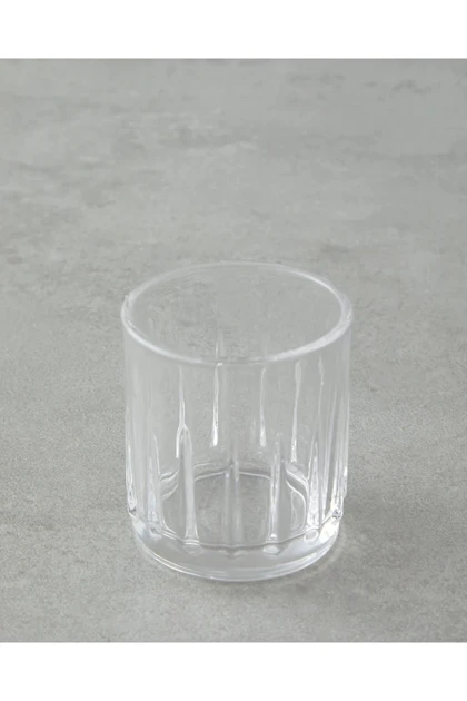 لیوان کنار قهوه English Home مدل Linear شیشه‌ای 90 ml - شفاف
