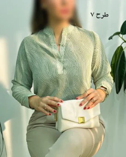 شومیز حریر دو دگمه