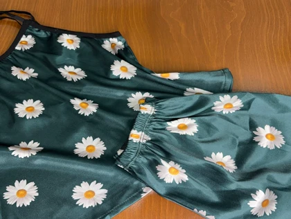 ست تاپ و شلوارک طرح گل 225