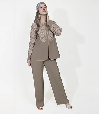 کت شلوار راسته زنانه کد 0163