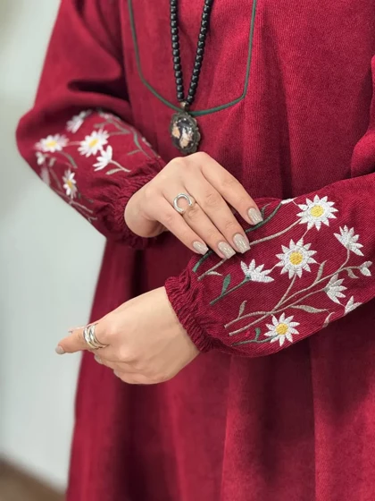 پیراهن مانتویی گلدوزی جانان 1