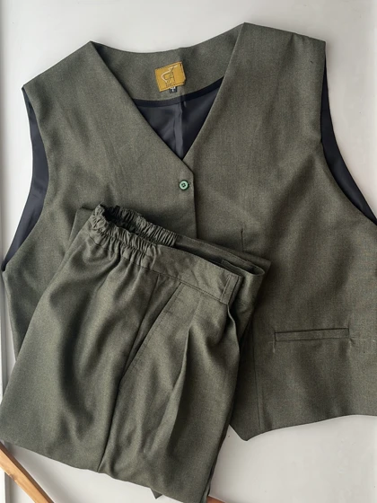 ست مینا فاستونی رنگ یشمی 055