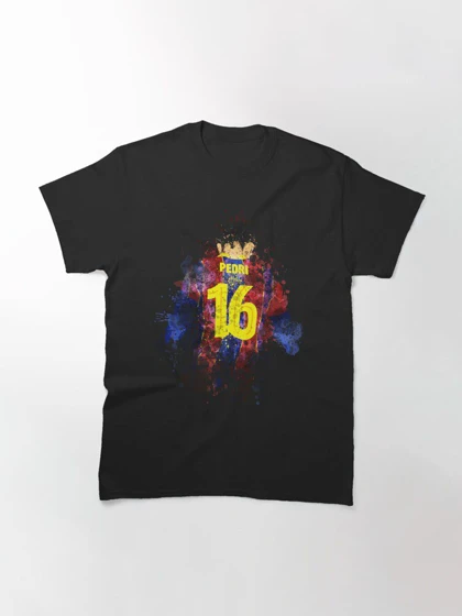 تیشرت ورزشی بارسلونا | تیشرت FC Barcelona طرح Pedri Barcelona Star کد 144345