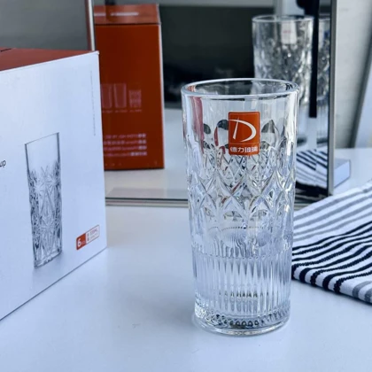 لیوان اسموتی طرحدار بلند DELI