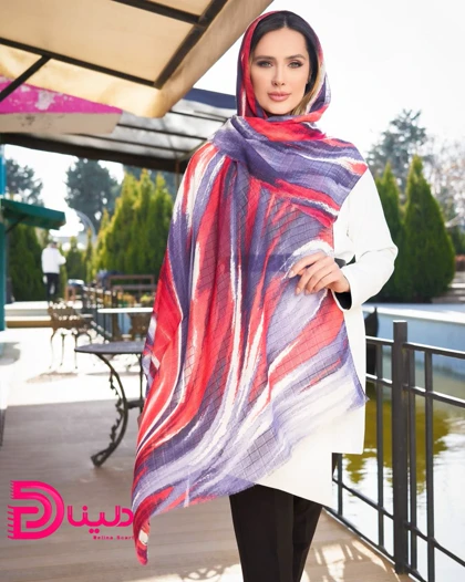 شال آبرنگی ژاکارد
