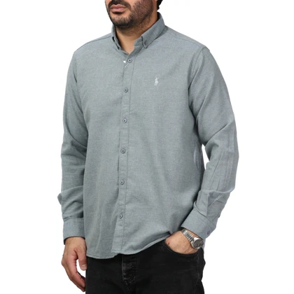پیراهن آستین بلند لینن مردانه مدل 610595