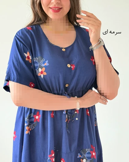 پیراهن نخی نسترن کد 1781