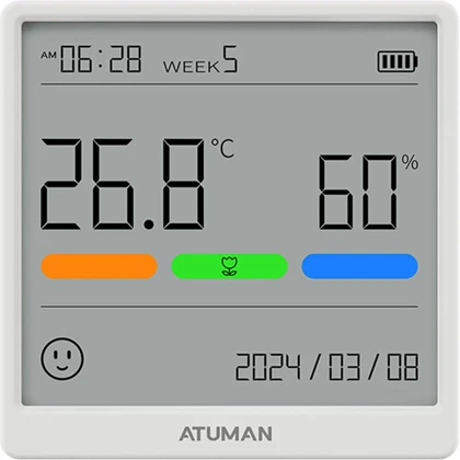 دماسنج و رطوبت سنج شارژی آتومن ATuMan مدل THSE