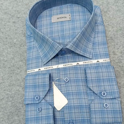 پیراهن چهارخونه مردانه قواره ازاد ( قواره کلاسیک ) _ استین بلند