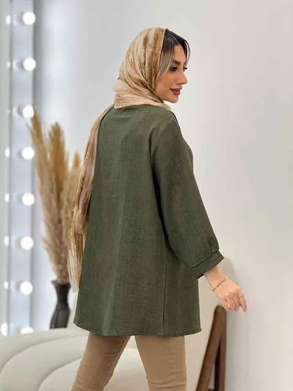 مانتو جلو بسته یقه دیپلمات