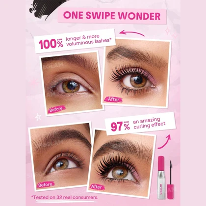 ریمل حجم دهنده و بلند کننده شیگلم SHEGLAM مدل Lashlighter Up & Out ضد آب مشکی