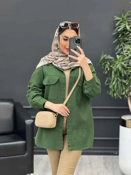 مانتو کتان پایین برش‌دار