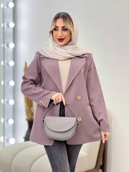 مانتو جیب نما دکمه طلایی