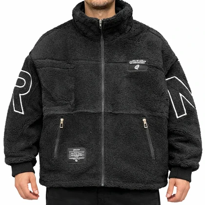 کاپشن تدی رنگ مشکی با قواره باکسی بسیار گرم و خاص کد Q7