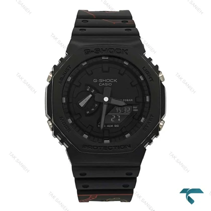 ساعت مچی کاسیو جیشاک GA2100 مردانه مشکی بند طرحدار Casio-7330-G
