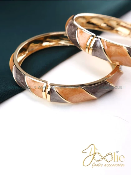 دستبند- بنگل زنانه میناکاری گلد کد B2186