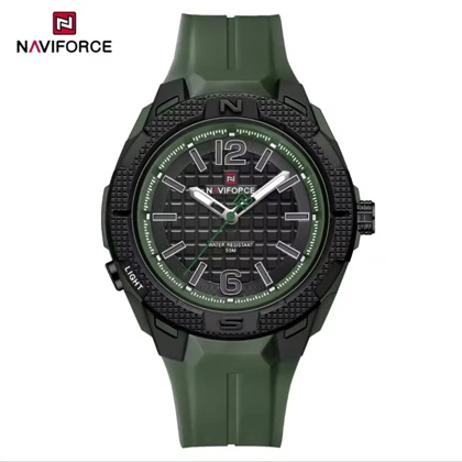 ساعت مچی اورجینال نیوی فورس NF7126 سبز قاب مشکی مدل m-10353