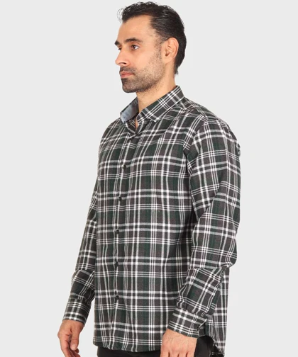 پیراهن مردانه پشمی چهارخانه و یشمی 0154