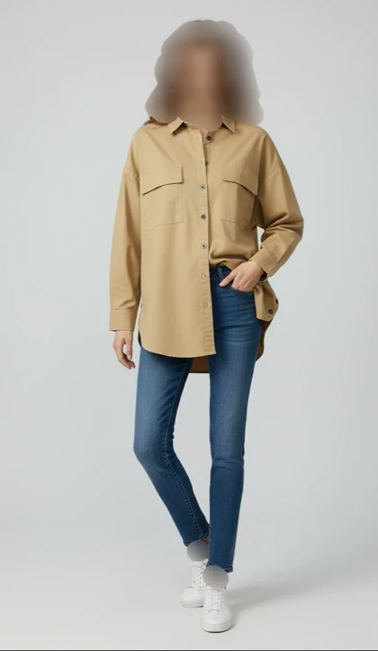 شومیز کتان پهلو دکمه