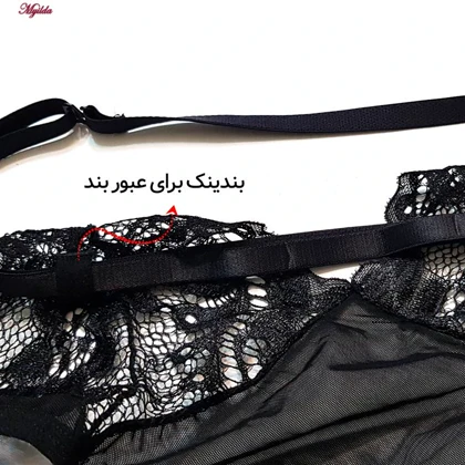 ست شورت و سوتین زنانه فنردار برتا مشکی کد 5119-2520-B