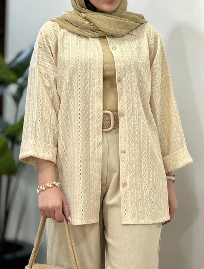 تونیک مانتویی سوزندوزی مراکشی 7 کد 2697