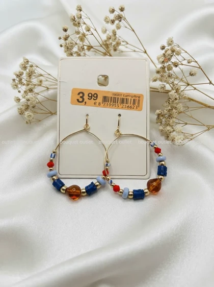 گوشواره حلقه‌ای با مهره زنانه برند infinity ♾